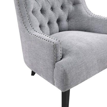 Homelegance Charisma Accent Chair in Gray Chenille with Button Tufting 1194NGY-1