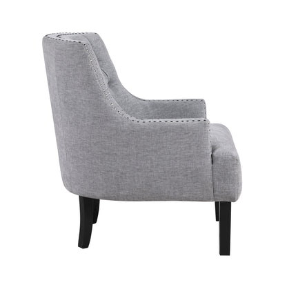 Homelegance Charisma Accent Chair in Gray Chenille with Button Tufting 1194NGY-1
