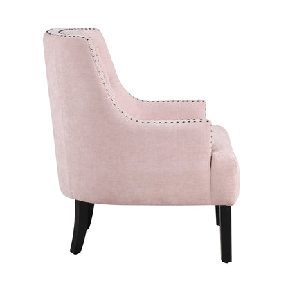 Homelegance Charisma Accent Chair in Pink Chenille with Button Tufting 1194NPK-1