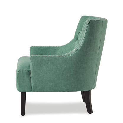 Homelegance Charisma Accent Chair in Teal with Button Tufting and Nailhead Trim 1194TL