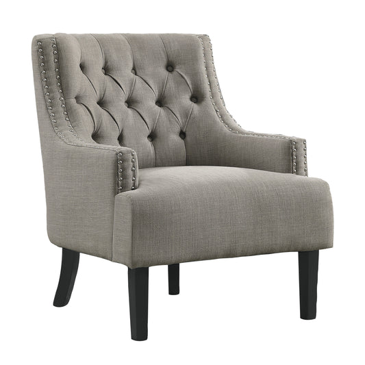 Homelegance Charisma Accent Chair in Textured Taupe with Button Tufting 1194TP