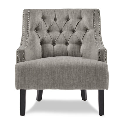 Homelegance Charisma Accent Chair in Textured Taupe with Button Tufting 1194TP