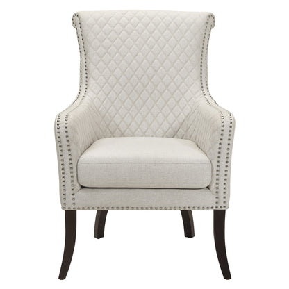 Homelegance Avalon Accent Chair in Textured Beige with Diamond Stitching 1199F11S