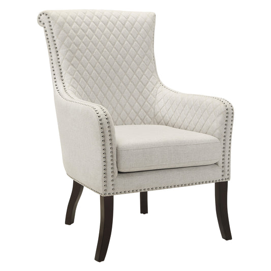 Homelegance Avalon Accent Chair in Textured Beige with Diamond Stitching 1199F11S