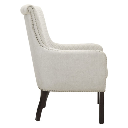 Homelegance Avalon Accent Chair in Textured Beige with Diamond Stitching 1199F11S