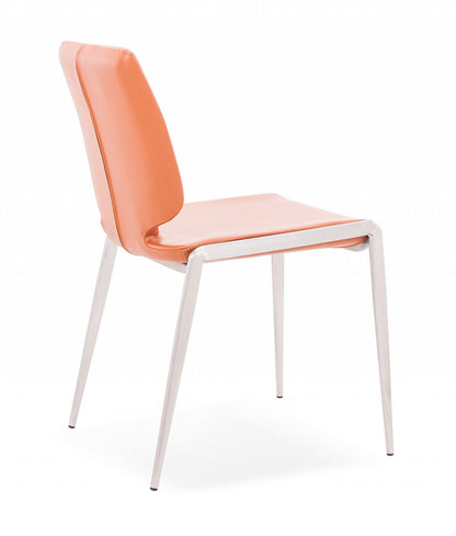 Modrest Eileen Modern Cognac Eco-Leather Dining Chair