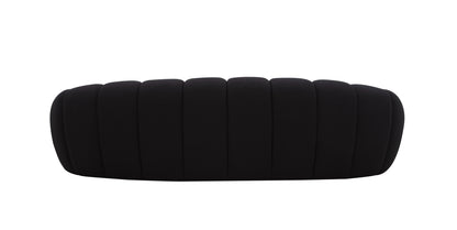 Divani Casa Yolonda Modern Curved Black Fabric Sofa