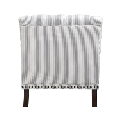 Homelegance Holland Park Accent Chair in Gray and White Textured Fabric 1201F5S