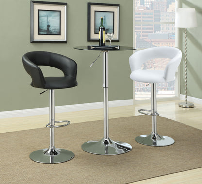 Barraza 29" Adjustable Height Bar Stool White and Chrome