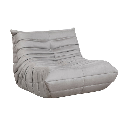 Homelegance Seven Accent Chair in Gray Microfiber with Button Tufted Detail 1203GY-1