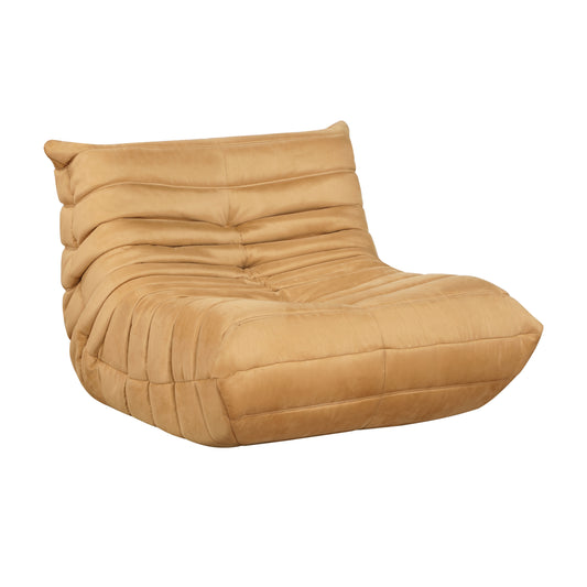 Homelegance Seven Accent Chair in Yellow Microfiber with Button Tufted Detail 1203YW-1