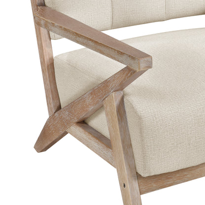 Homelegance Ollen Accent Chair in Textured Sand with Tufted Back 1211SN-1