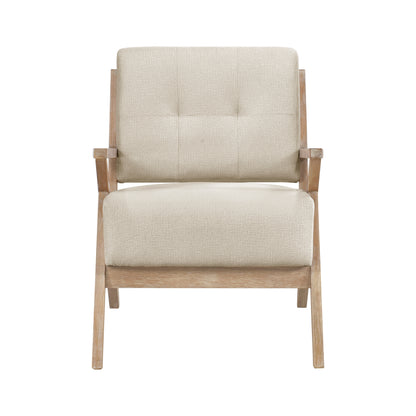 Homelegance Ollen Accent Chair in Textured Sand with Tufted Back 1211SN-1