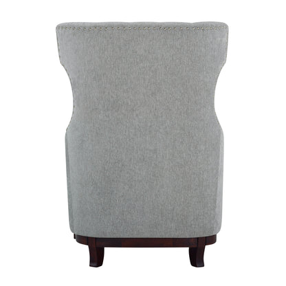 Homelegance Adriano Accent Chair Light Gray Textured Fabric with Nailhead Trim 1217F5S