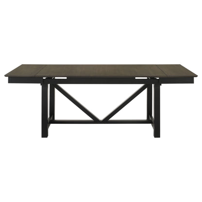 Malia 7-piece Refractory Extension Leaf Dining Table Set Oak