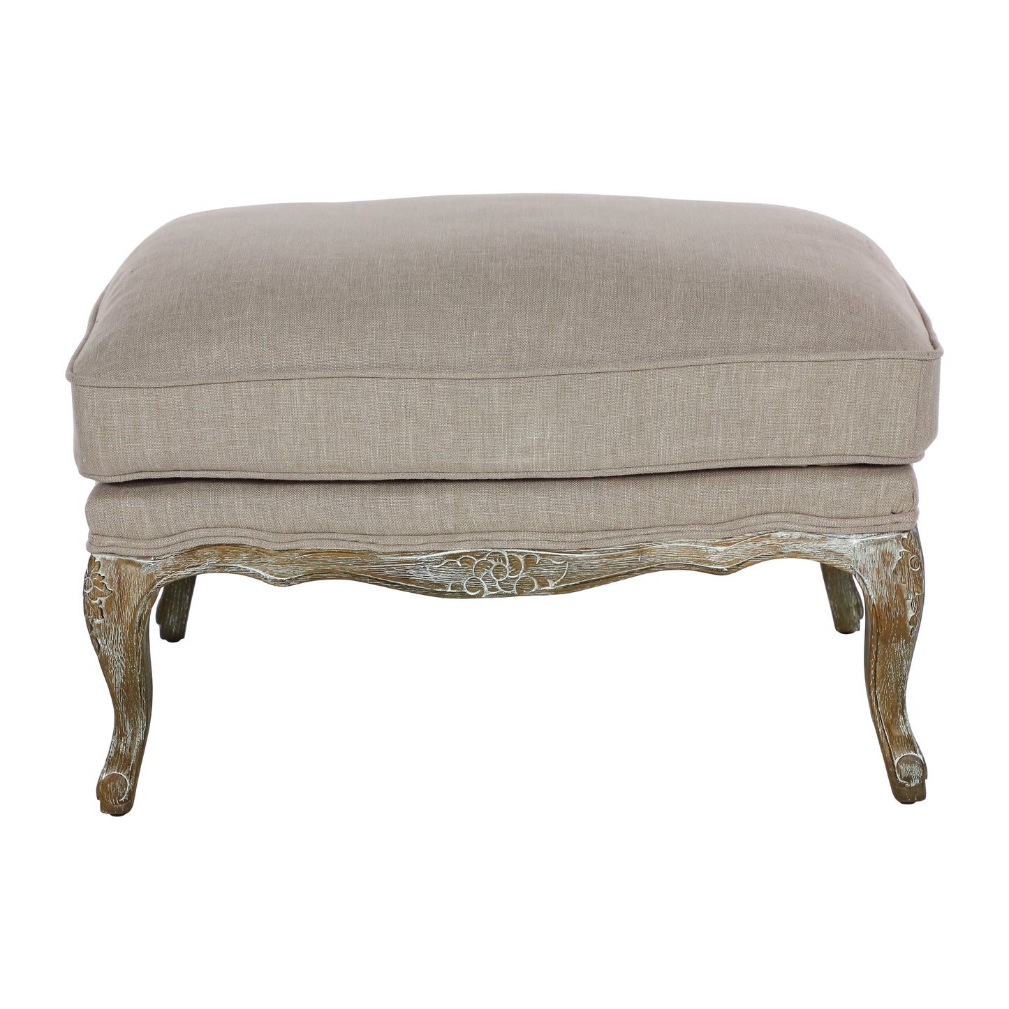 Homelegance Parlier Ottoman Bench in Natural Textured Fabric 1234-4