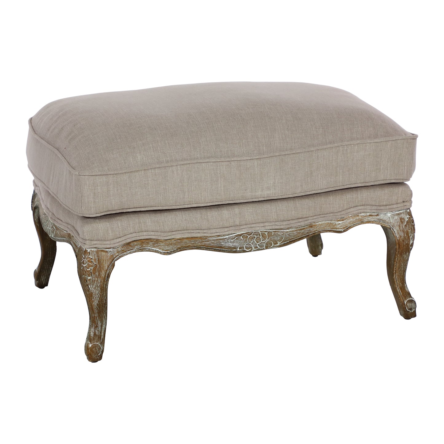 Homelegance Parlier Ottoman Bench in Natural Textured Fabric 1234-4