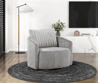 Homelegance Francine Swivel Chair Gray Chenille Upholstery 1239-1