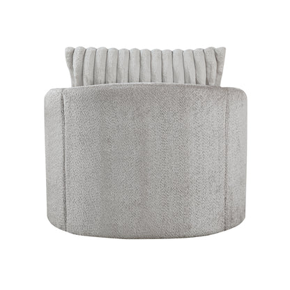 Homelegance Francine Swivel Chair Gray Chenille Upholstery 1239-1