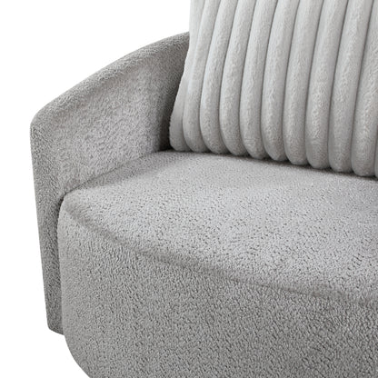 Homelegance Francine Swivel Chair Gray Chenille Upholstery 1239-1