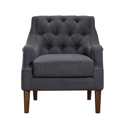 Homelegance Stella Accent Chair in Dark Gray Boucle Fabric 1248DG-1
