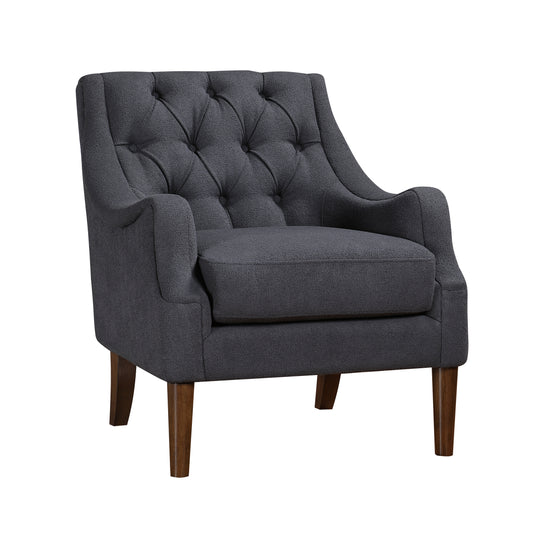 Homelegance Stella Accent Chair in Dark Gray Boucle Fabric 1248DG-1