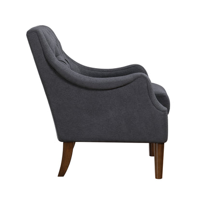 Homelegance Stella Accent Chair in Dark Gray Boucle Fabric 1248DG-1