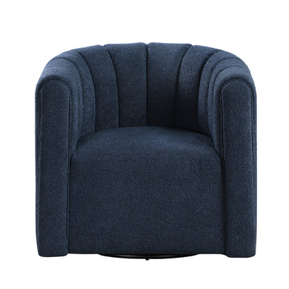 Homelegance Accent Chair Swivel Chair with Ottoman in Finish 1260BU