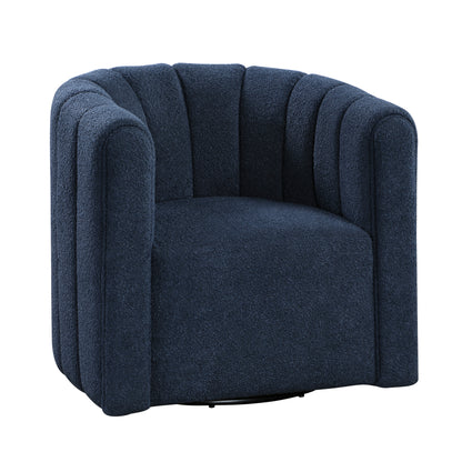 Homelegance Accent Chair Swivel Chair with Ottoman in Finish 1260BU