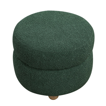Homelegance Accent Chair Swivel Chair with Ottoman in Green Fabric 1260GN