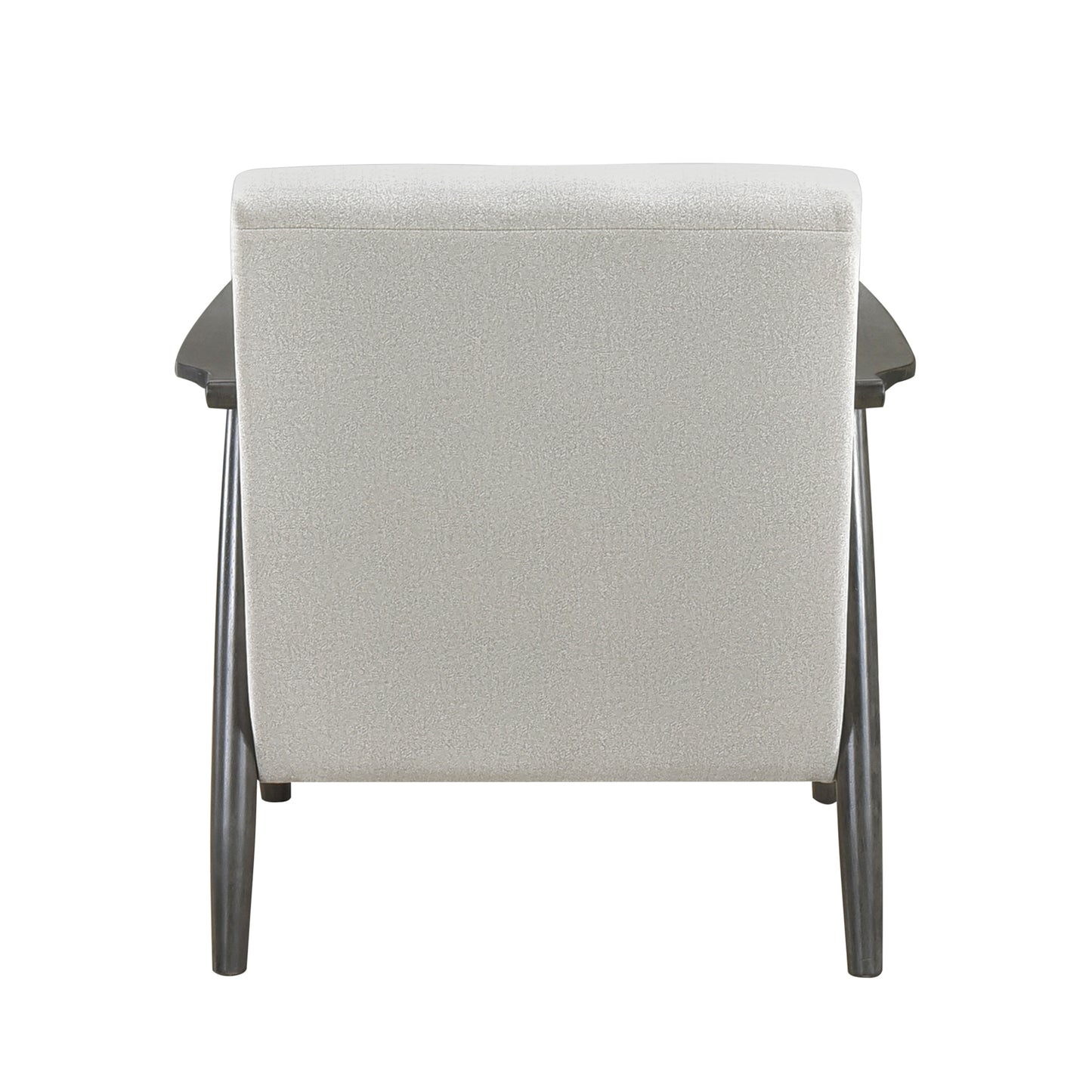 Homelegance Greeley Accent Chair in Pearl Velvet with Brick Gray Exposed Wood 1287PE-1