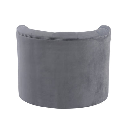 Homelegance Cheswold Swivel Chair in Gray Velvet with Button Tufting 1290GY-1
