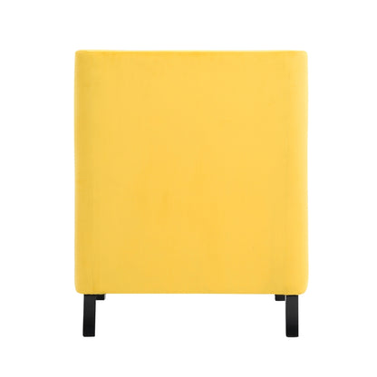 Homelegance Grazioso Accent Chair in Yellow Velvet with Button Tufting 1297YW-1NN