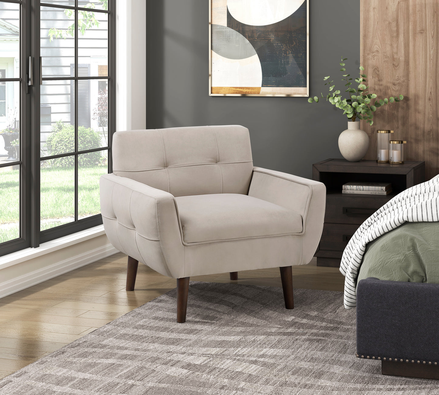 Homelegance Accent Chairs in Rich Brown Upholstery 1298BR-1