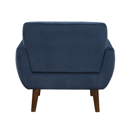 Homelegance Accent Chairs in Blue Velvet 1298BU-1