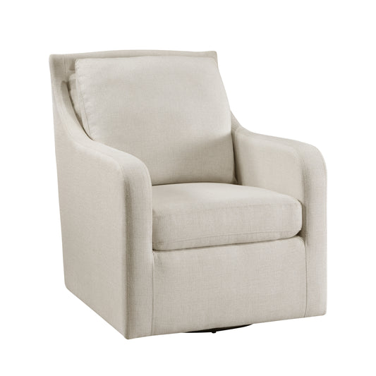 Homelegance Claymont Swivel Accent Chair in Textured Beige Fabric 1299BEG-1