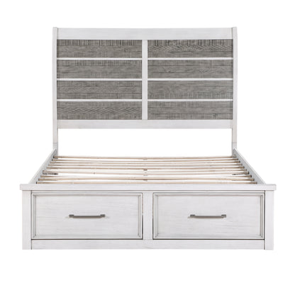Homelegance Queen Bed Ambrose Antique White Gray 1303-1