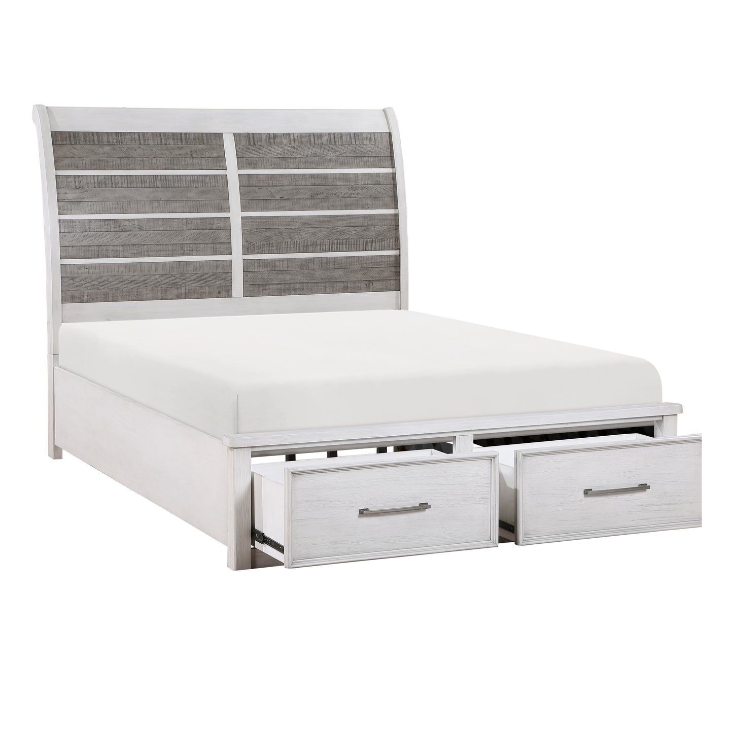 Homelegance Queen Bed Ambrose Antique White Gray 1303-1