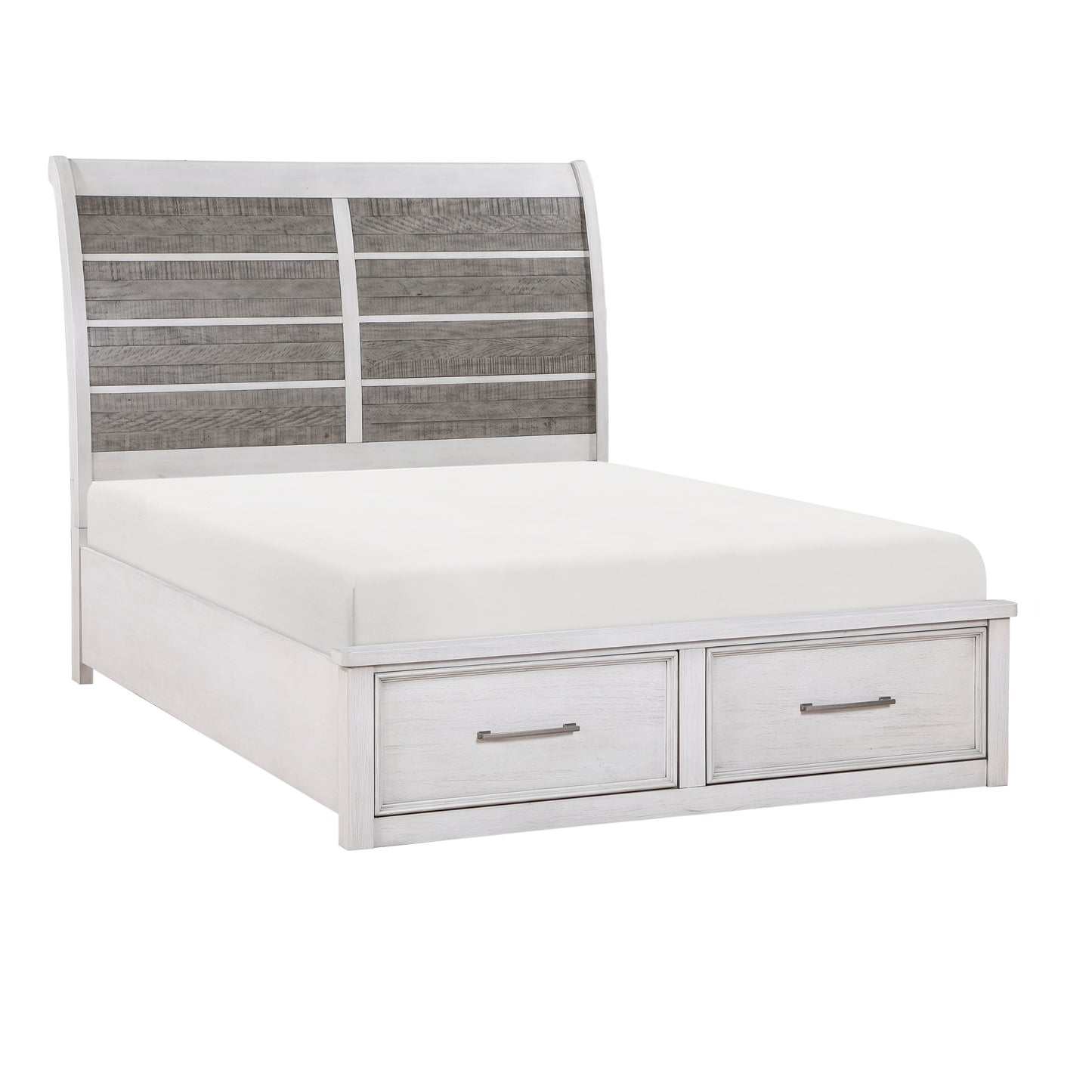 Homelegance Queen Bed Ambrose Antique White Gray 1303-1