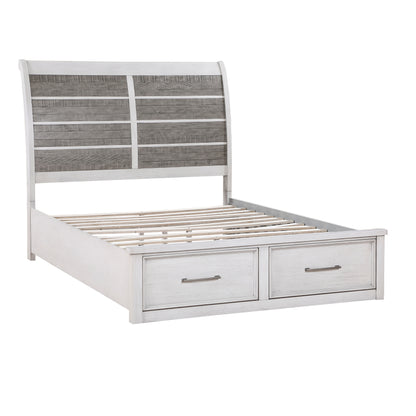 Homelegance Queen Bed Ambrose Antique White Gray 1303-1