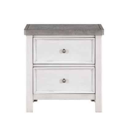 Homelegance Ambrose Nightstand Antique White Gray 1303-4