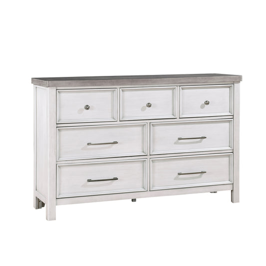 Homelegance Ambrose Dresser Antique White Gray Finish 1303-5