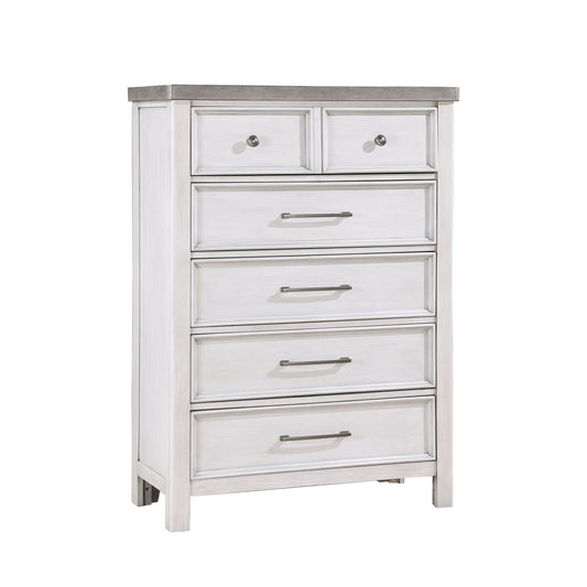 Homelegance Chest Ambrose Antique White Gray Finish 1303-9