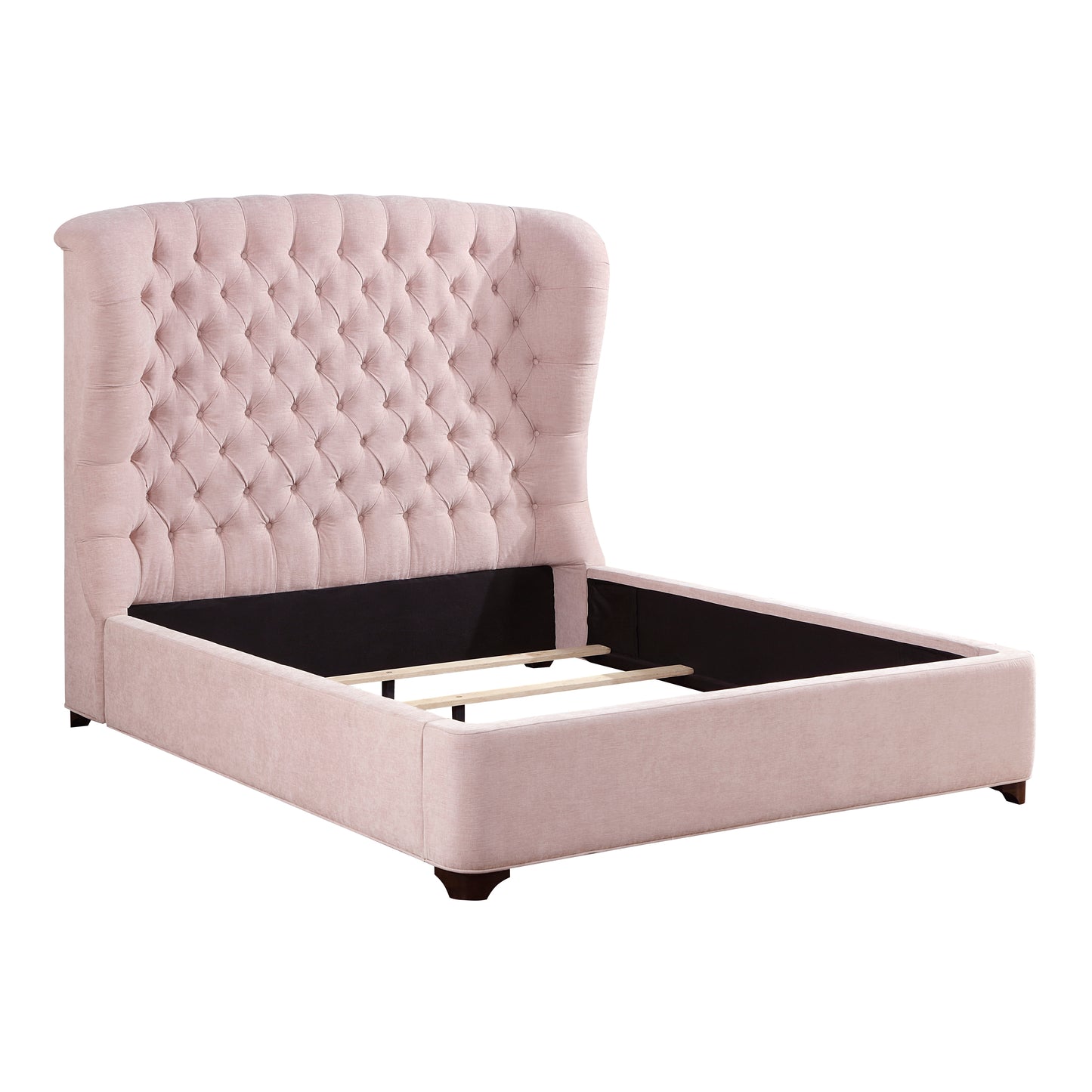 Homelegance Queen Bed in Cameo Pink Chenille Fabric 1308PN-1