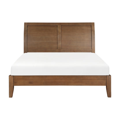 Homelegance Queen Bed Evans Light Brown Sleigh Headboard Platform 1314-1