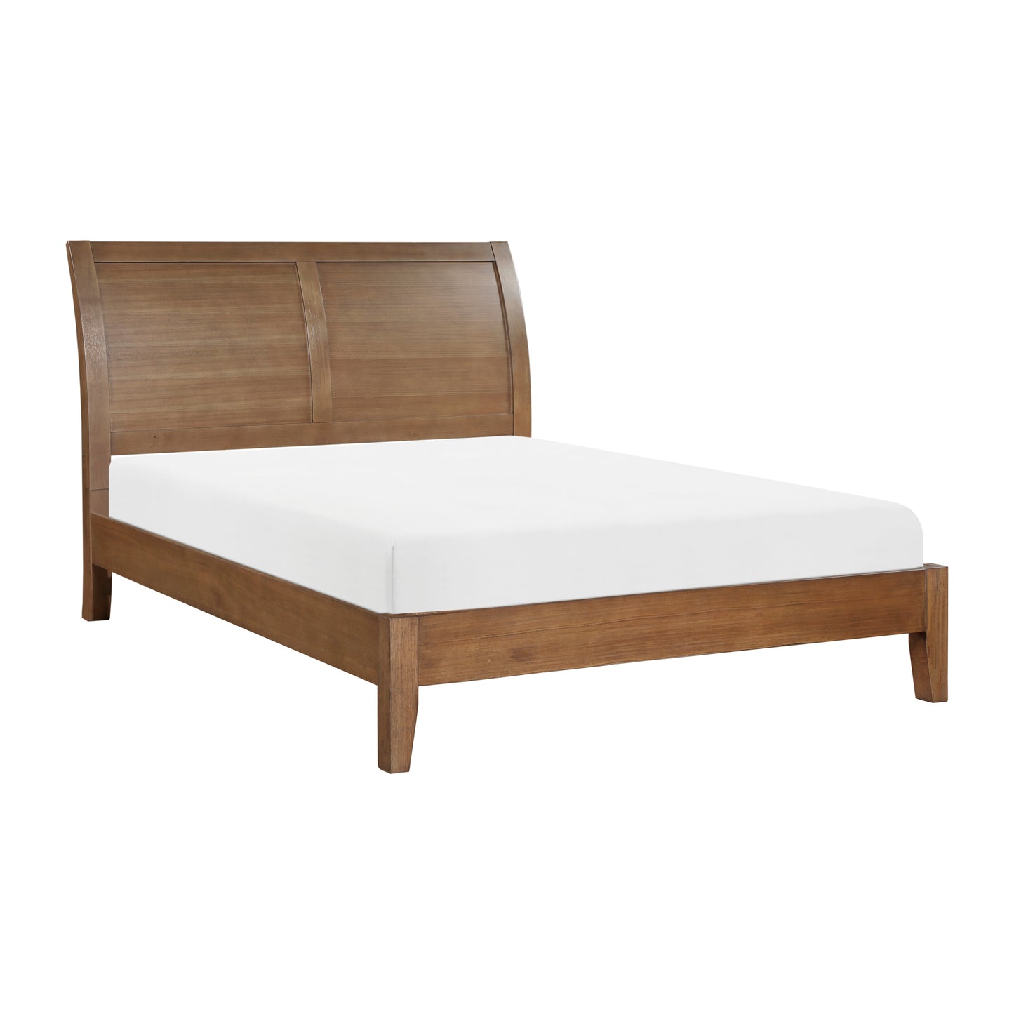 Homelegance Queen Bed Evans Light Brown Sleigh Headboard Platform 1314-1