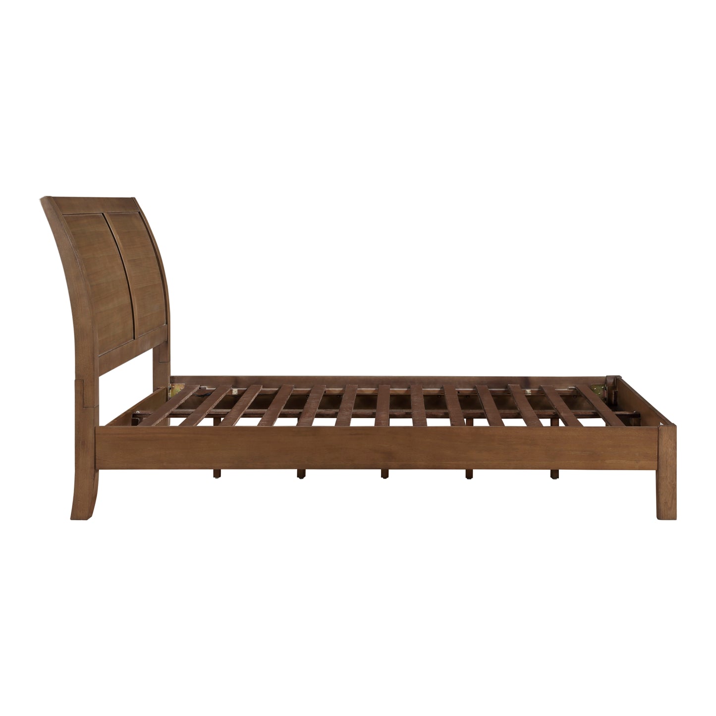 Homelegance Queen Bed Evans Light Brown Sleigh Headboard Platform 1314-1