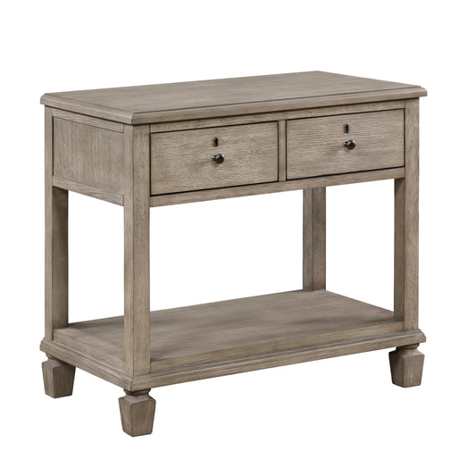 Homelegance Nightstand Marceline Gray Oak Finish Elegant Bedroom Storage 1316-4