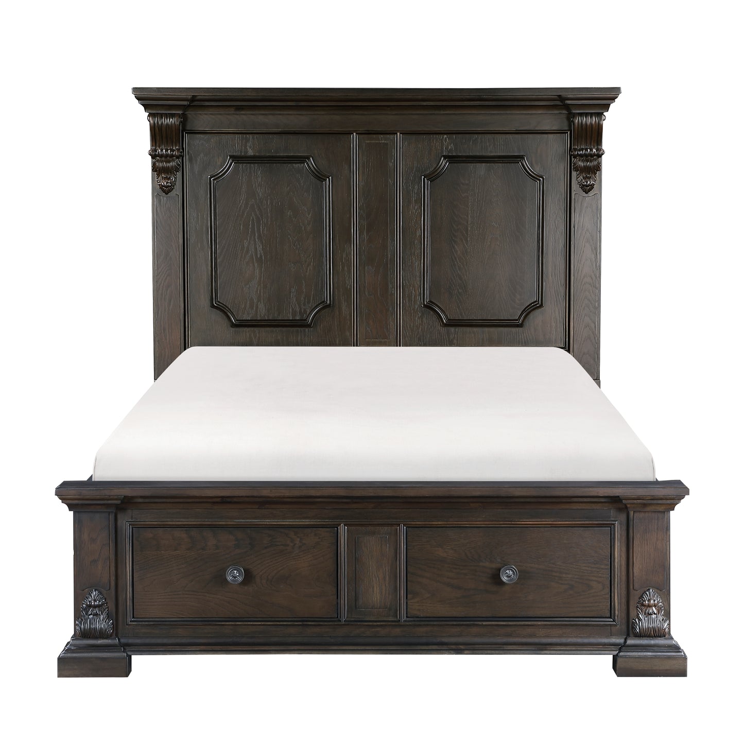 Homelegance Queen Bed Cornwall Espresso Finish with USB Ports and Storage 1325-1