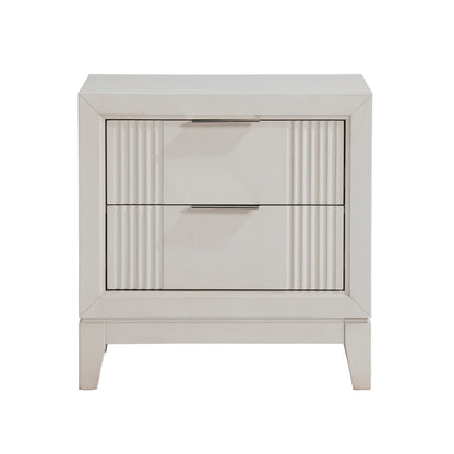 Homelegance Nightstand Florence Antique White Finish Elegant Bedroom Accent 1326-4